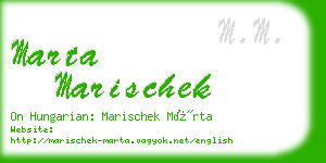 marta marischek business card